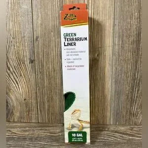NEW- Reptile  Zilla Green Terrarium Liner (10 Gallon Tanks - (9.75"L x 19.75"W)