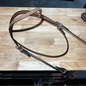 New Riata headstall light green stones