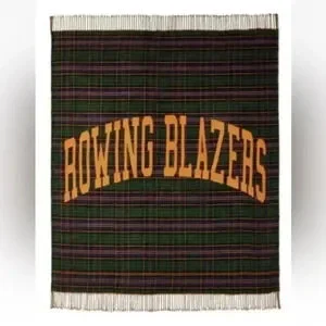NEW Rowing Blazers Throw Blanket 60x50 Target Plaid Gift Holiday Preppy Holiday