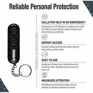 *NEW* SABRE PA-01 Personal Self-Defense Safety Dual Siren Alarm On Key Ring