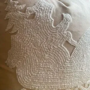 NEW Santa's Sleigh Embroidered Pillow Cover - Cozy Neutral Holiday Decor