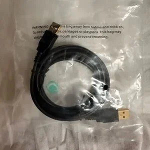 NEW Sealed In Bag Monoprice USB 2.0 USB-A To USB-A Cable - Gold Plated Black 6ft