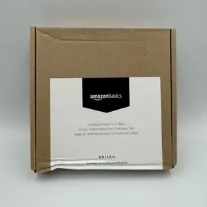 New Sealed in Box Amazon Basics Computer 3-Prong Power‎ Cord Black 6ft / 1.8m