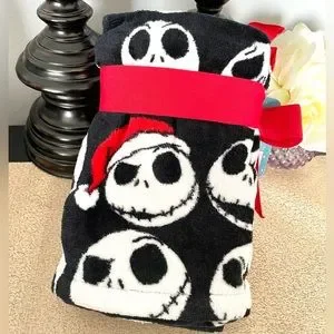 New Set Of 2 The Nightmare Before Christmas Santa Jack Skellington Hand Towels