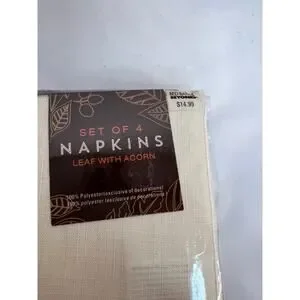 New (Set Of 4) Napkins Autumn Foliage