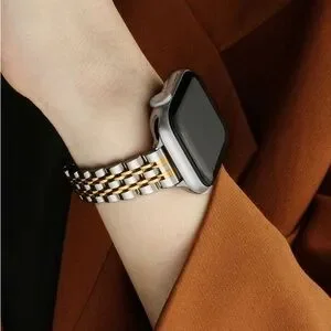 New Silver and Gold Smartwatch with Metal Band Installation Kit