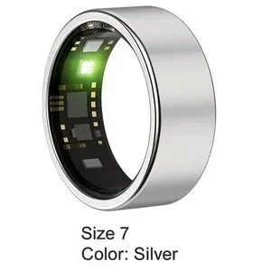 NEW Smart Health Tracker Ring - Silver Size 7