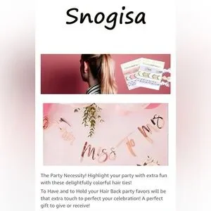 NEW Snogisa Hair Tie Set ‘To Have And To Hold Your Hair Back’ Bridesmaid