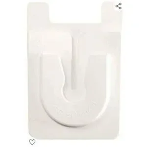 NEW Socket Lock-It Adhesive Card Holder & Phone Grip Holder All In One / WHITE