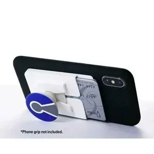 NEW Socket Lock-It Adhesive Card Holder & Phone Grip Holder All In One / WHITE