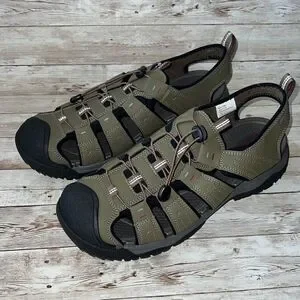 New Sonoma Men’s Sherman Bump Toe Sandals Sz 13 Taupe Cushioned Footbed NWT