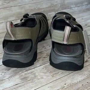 New Sonoma Men’s Sherman Bump Toe Sandals Sz 13 Taupe Cushioned Footbed NWT