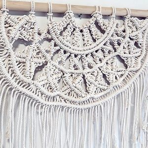 NEW Soul Embellish’s Handwoven Macrame Fiber Art Wall Tapestry~Modern Home Decor
