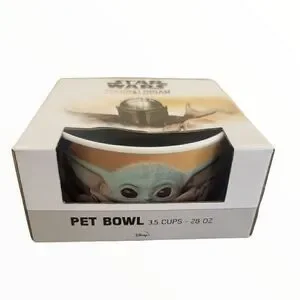 New Star Wars The Mandalorian Ceramic Pet Bowl Dog
