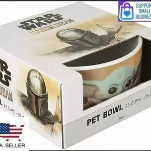 New Star Wars The Mandalorian Ceramic Pet Bowl Dog