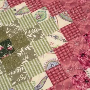 NEW Sweet Melon KING Size Printed Quilt Set Diamond Farmhouse Country