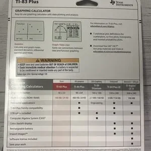 NEW TEXAS INSTRUMENTS TI-83 PLUS Graphing Calculator