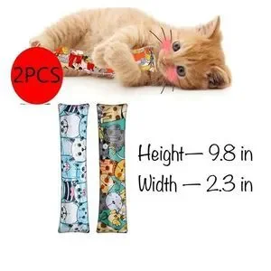 NEW Two Pack of Cute Cartoon Large Catnip Pillow Cat Toys — NWT