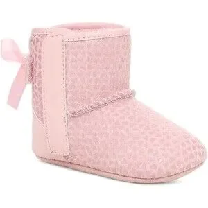 NEW UGG JESSE BOW II BOOTIES GEL HEARTS PINK FUR LINED NEW SIZE 0/1