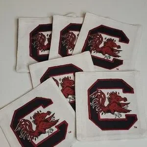 NEW USC Gamecocks Fabric Coasters 6