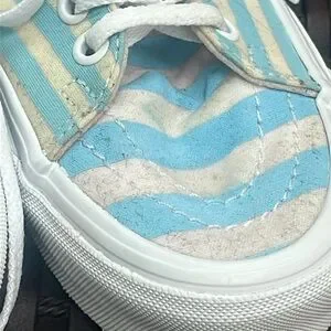 New Vans Sk8 Hi Top Skate Shoe Women 6.5 Pastel Stripes Multicolor