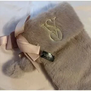 NEW Victoria's Secret Holiday 2024 Blush Pink Faux Fur Stocking