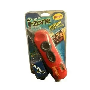 New Vintage Polaroid I-Zone Instant Camera With FM Radio In RED