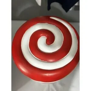 NEW Viral 2024 TikTok Food Stool PEPPERMINT CANDY SWIRL End Table 18" LIMITED