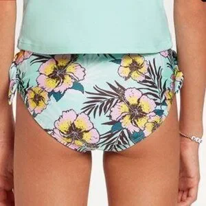 NEW Volcom Waveback Floral Hibiscus Girls Bikini Bottoms