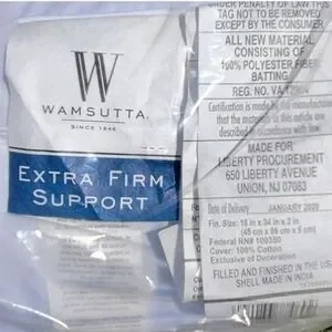 New Wamsutta Extra Firm Support Pillow - White. King Size