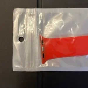 NEW Watch Band For Apple Watch 38mm Red Silicone Loop Band 6 Inch GENERIC
