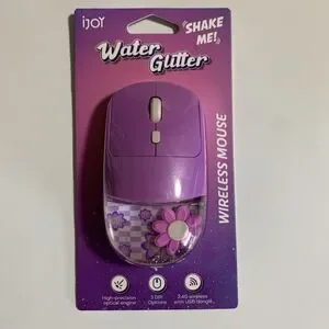 New Water Glitter Sparkles Kawaii Glitter Explosion Camp Wireless Computer Mouse