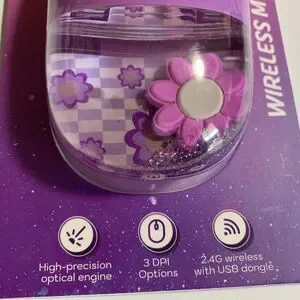 New Water Glitter Sparkles Kawaii Glitter Explosion Camp Wireless Computer Mouse