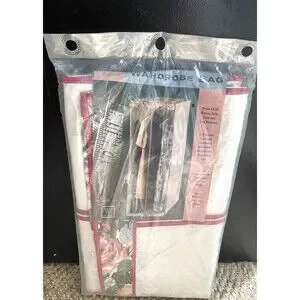 NEW Whitmor Hanging Jumbo Wardrobe Bag Garment Clothing Closet Storage Floral