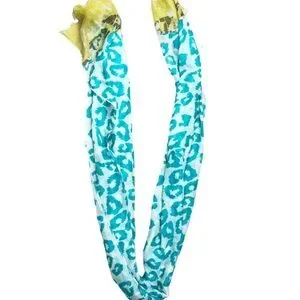 New With Tag Women’s Charming Charlie Teal Cheetah Print Wrap Scarf
