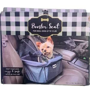 NEW Woof Dog Booster Seat (Color: Grey) For Dogs up to 12 LBS