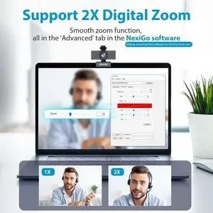NexiGo N60 1080P Webcam With Microphone Adjustable FOV Zoom Software