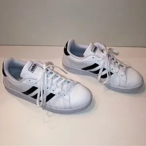NIB Adidas Grand Court Tennis Shoes White Black Sporty Prep Designer Sneakers 7