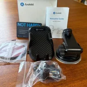 NIB Andobil Adjustable Cell Phone Holder For Car Black