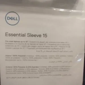 NIB Dell Black And Gray Tablet Sleeve Neoprene Zipper Case Up To 15 Inch Laptops