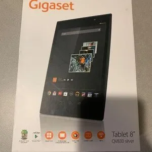 NIB GIGASET 8” Tablet QV380 Silver Tablet