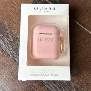 NIB Guess Air Pods 2 case pink gold