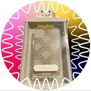 NIB Heyday iPhone 12 Mini Clean & Gold Polka Dots Case