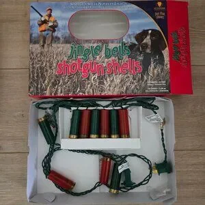 NIB Holiday Novelty Lights “jingle bells shotgun shells” (10 Lights 8 Feet)