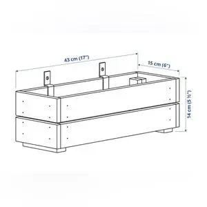 NIB IKEA Furniture & Home Living Wooden Flower Plank Box Arcadia Outdoor