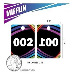 NIB Mifflin 0-100 Hanger Cards For Live Shows