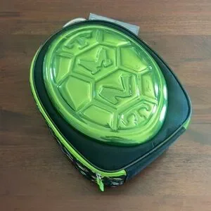 Nickelodeon Kids' Lunch Bag – TMNT Black Green Zipper Insulated Childcare New OS