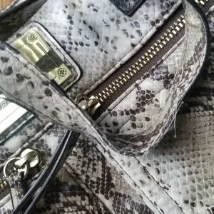NICOLE Faux Snake Skin Shoulder Bag
