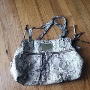 NICOLE Faux Snake Skin Shoulder Bag