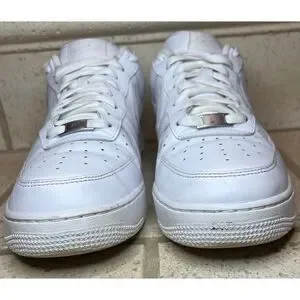 Nike Air Force 1 '07 Low Top Sneakers Triple White Men's 315122-111 Size 12